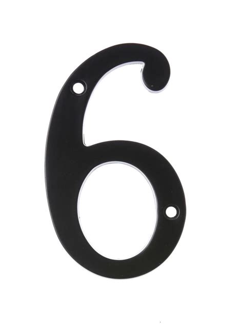 6 inch black house numbers